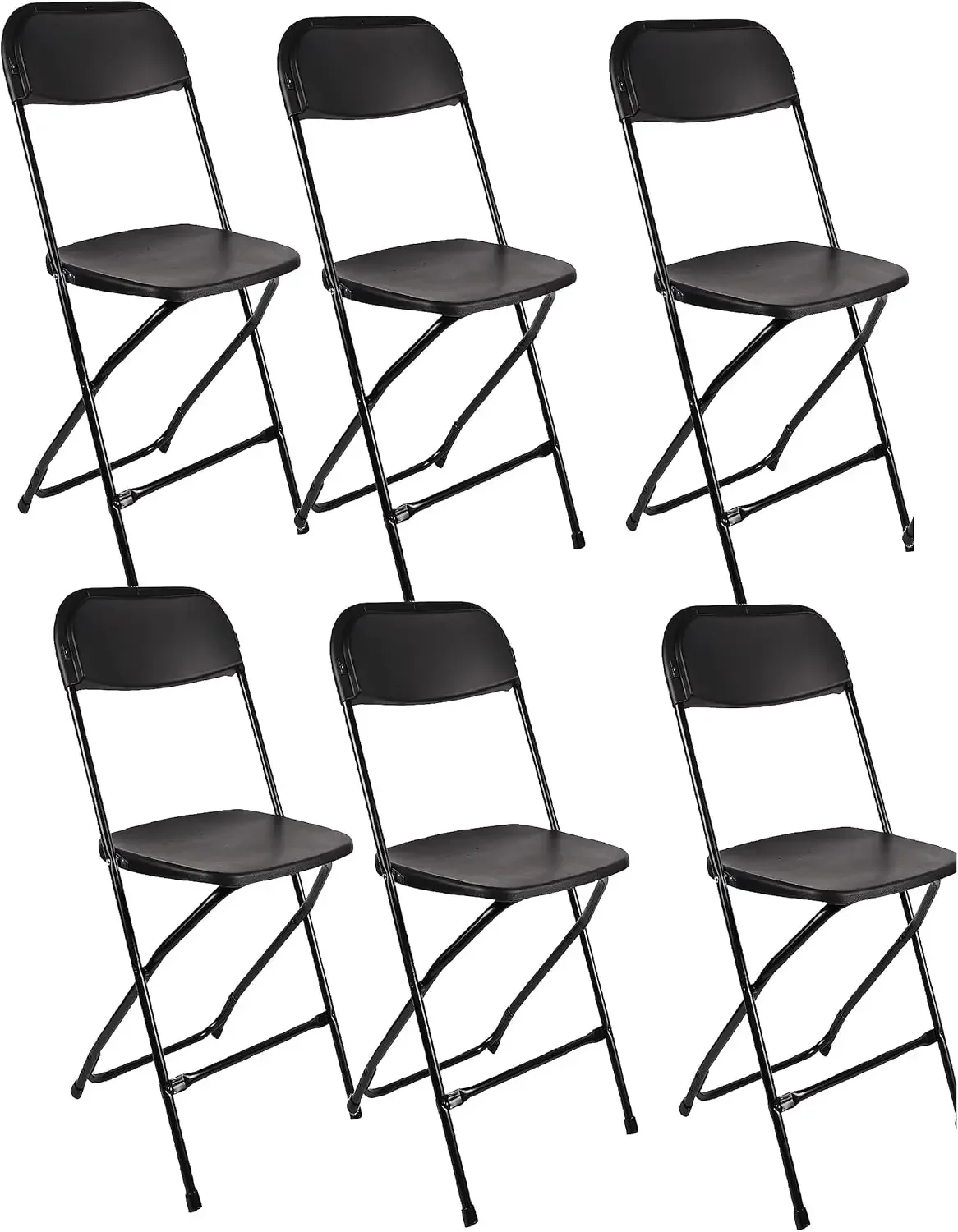 

Black Plastic Folding Steel Frame Commercial High Capacity Event Chair Lightweight Set for Office Wedding of 2