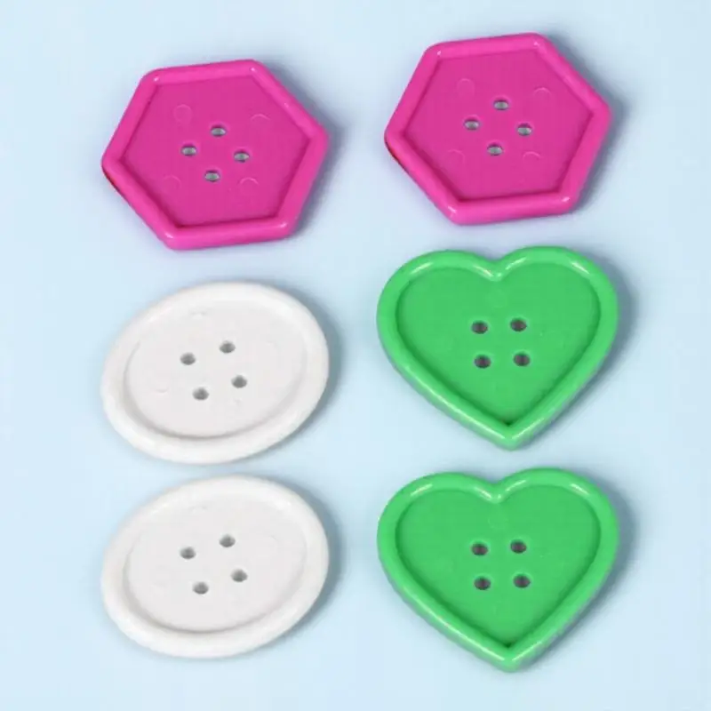 50Pcs Vibrant Assorted Buttons Extra Large Plastic Buttons for Childrens DIY Crafts Sewing Knitting Scrapbooking Art Projects