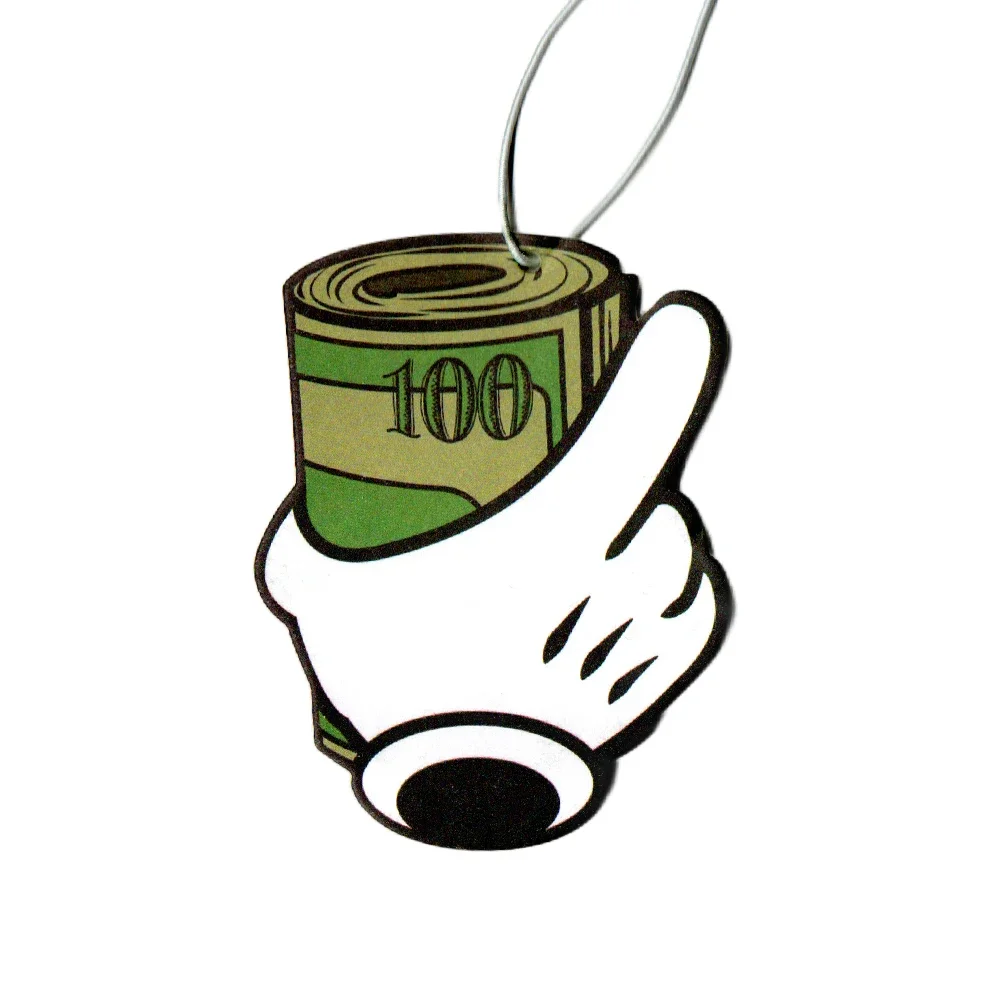 معطر هواء للسيارة دولار معلق مرآة الرؤية الخلفية نكهة العطور نمط المال الصلبة ورقة الروائح قلادة JDM التبعي #5