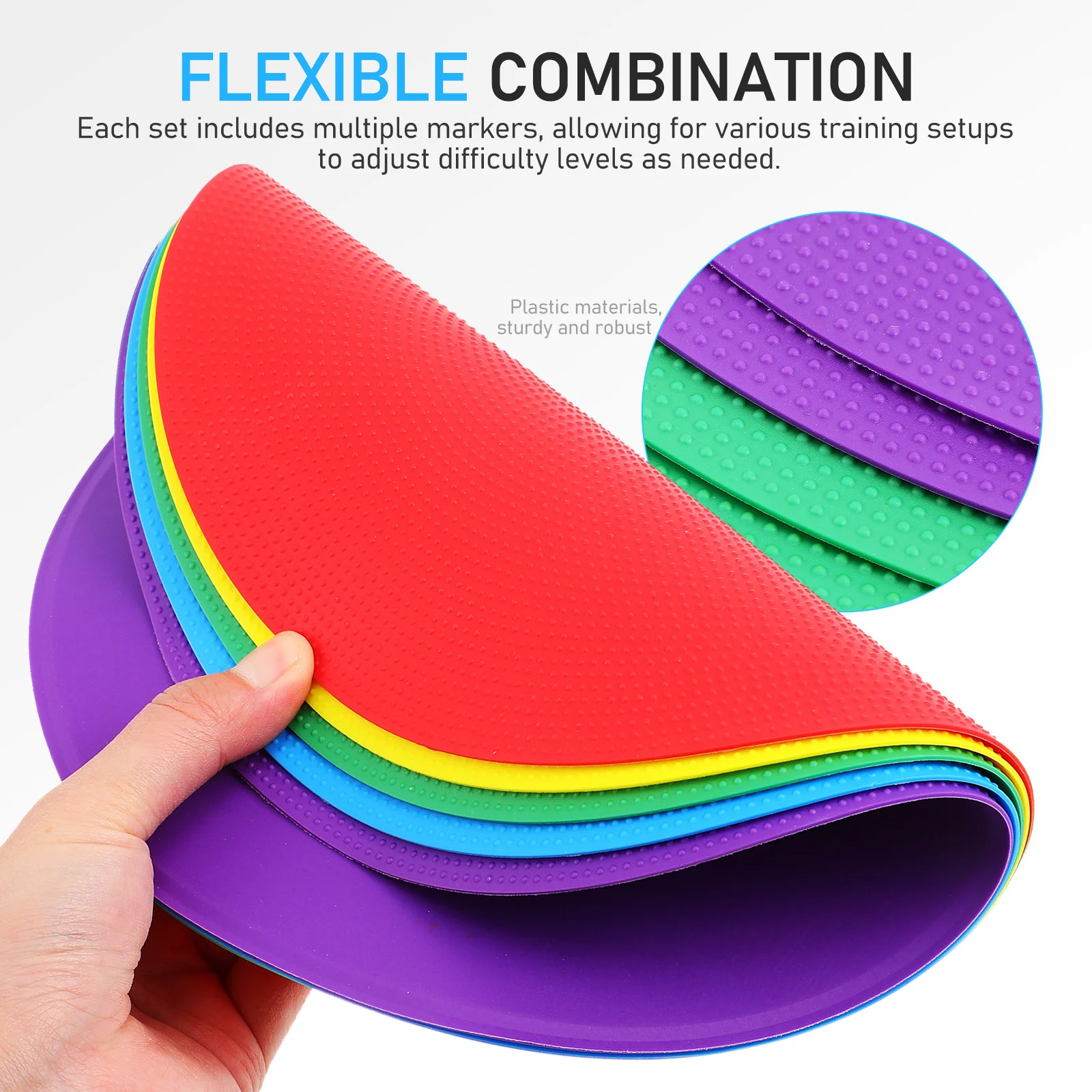 10 pezzi targa per allenamento calcio cerchio punto circolare marcatori circolari per pavimenti punto ostacolo basket