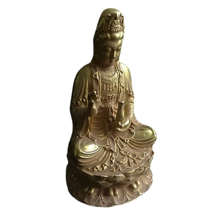 

Antique miscellaneous items, ancient gilded gold Guanyin Buddha ancient handicrafts, home accessories