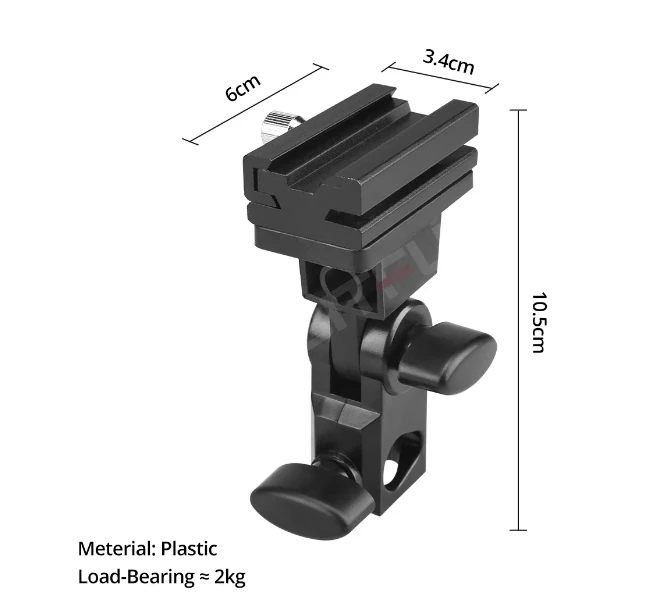 B tipo Flash Hot Shoe Adapter Trigger portaombrelli staffa girevole per supporto leggero