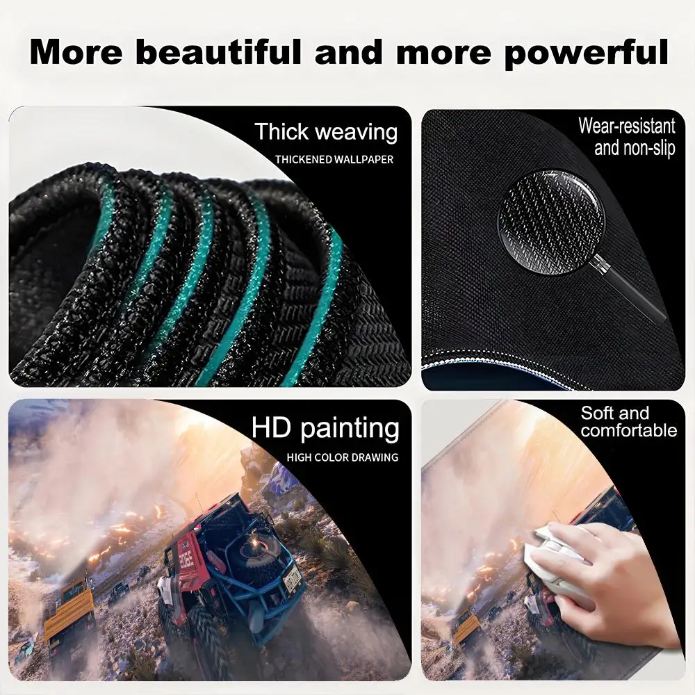 Forza Horizon 5 game Beautiful patternsOffice Computer Desk Mat Table Keyboard Big Mouse Pad Laptop Cushion Nonslip Decor