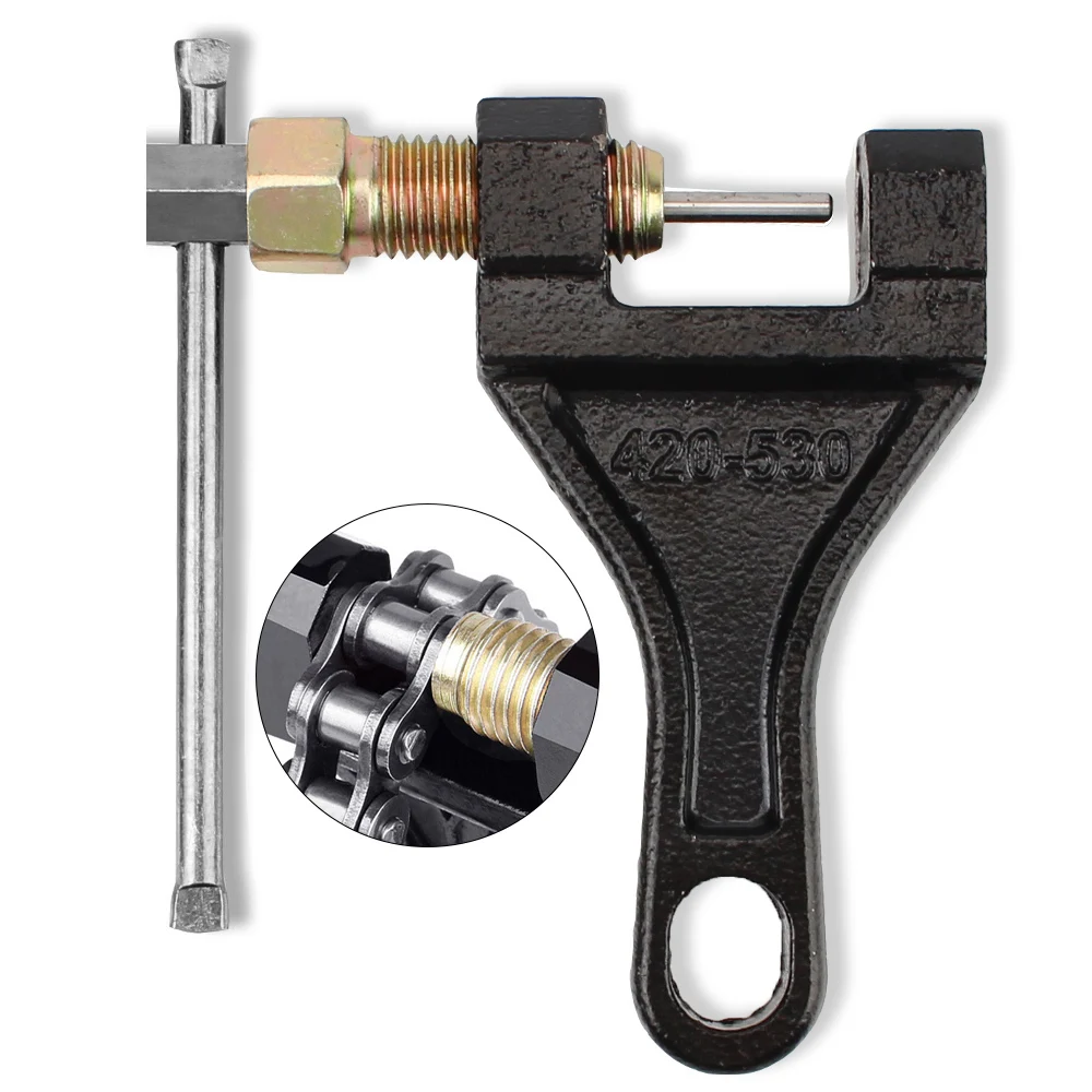 Link Splitter Pin Remover For Motorcycle Bike ATV Carbon Steel Spanner 420-530 Chain Breaker Cutter Universal Repair Tools