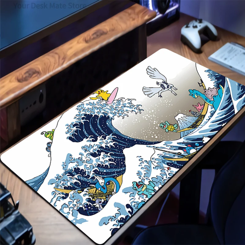 

Desk Mat Carpet Desk Accessories Laptop P-Pokemons P-Pikachus Gamer Mausepad Mouse Pad Mousepad Office Tables Mouse Mats