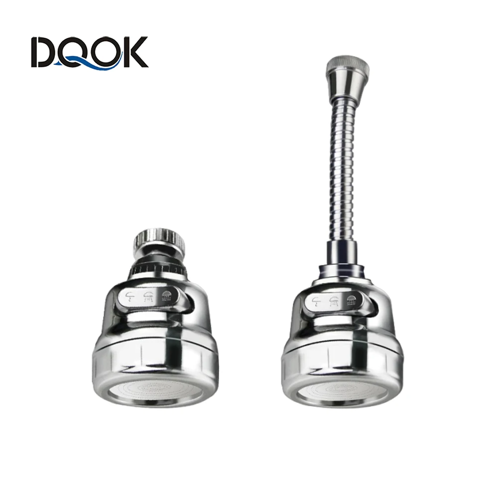 Oauee 360 Degree Swivel Kitchen Faucet Aerator Adjustable Dual Mode Sprayer Filter Diffuser Water Saving Nozzle Faucet Connector