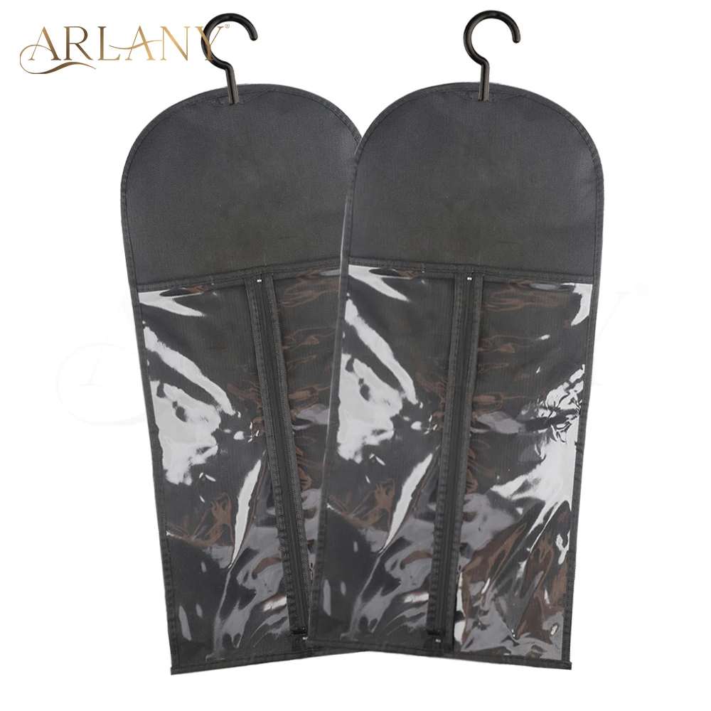 

ARLANY 2Pcs Wig Storage Bags with Hanger Wig Holder for Multiple Wigs Dust-proof Storage Organizer with Hook Hair Extensions
