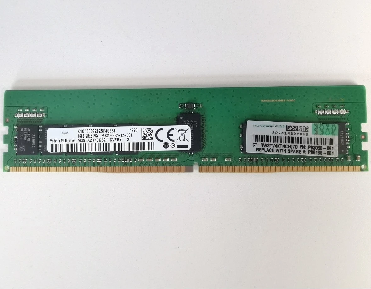NEW P00922-B21 P03050-091 16GB 2RX8 DDR4 PC4-2933Y G10 Server ECC RAM Memory