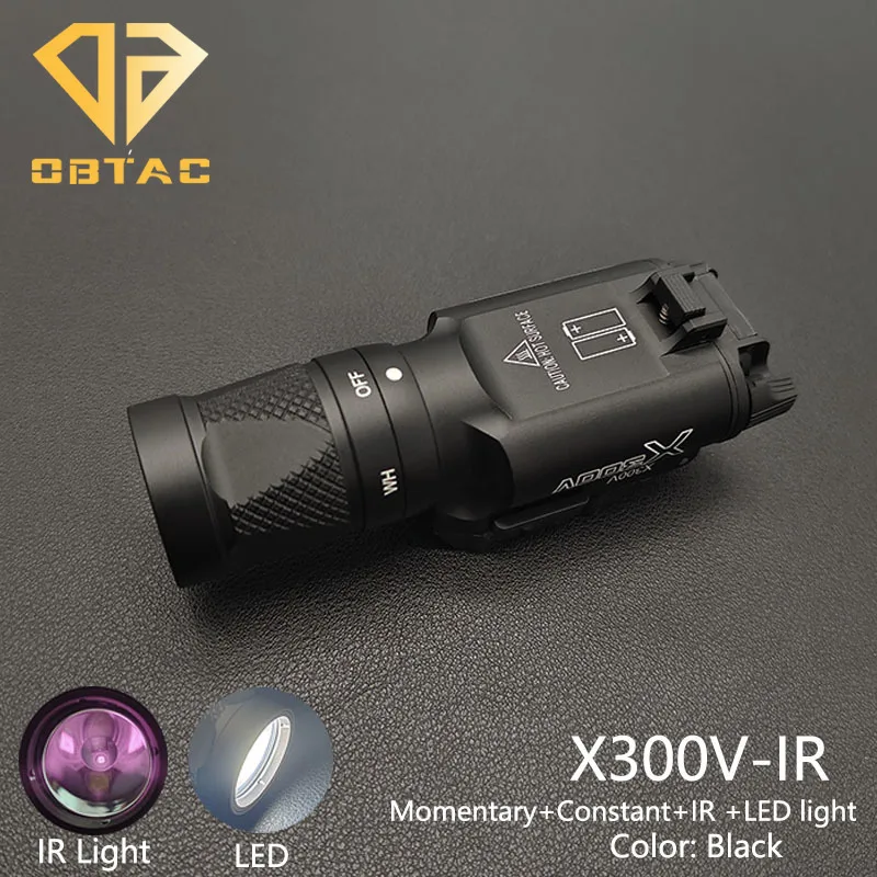 Sotac X300 X300V IRlighting +LED White light Tactical Flashlight X300U Weapon Light  Pistol Light 20mm Picatinny Rail 400 Lumens