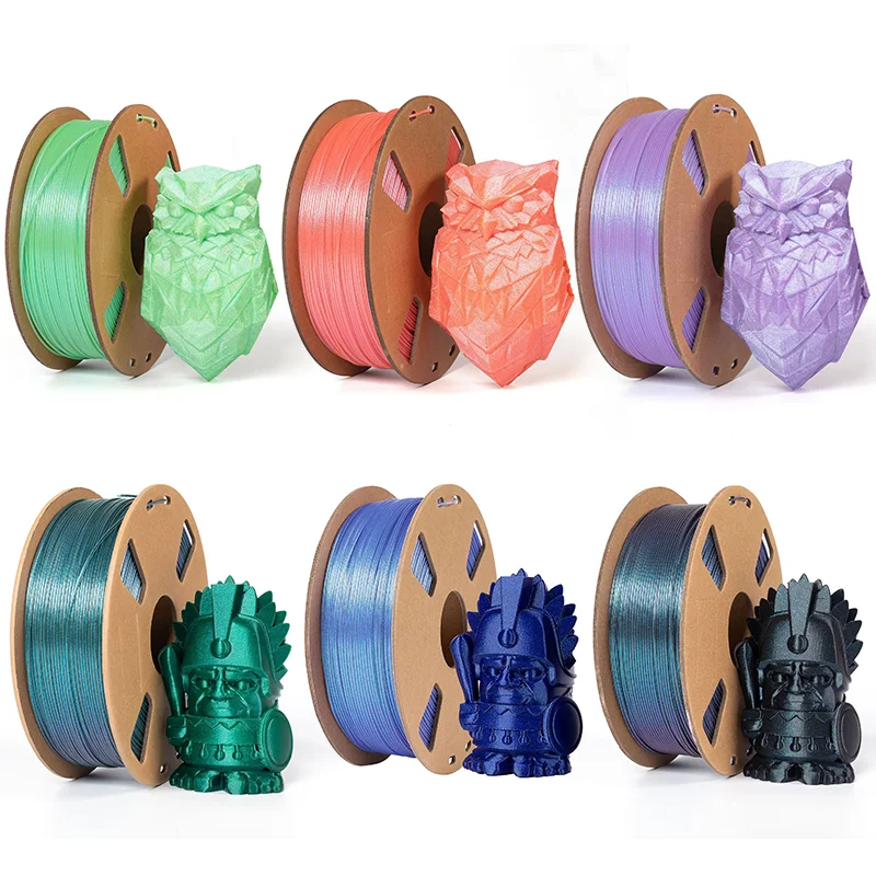 

Филаменты для 3D-принтеров PLA, меняющие цвет, 1,75 мм ±0,03, материал для 3D-печати