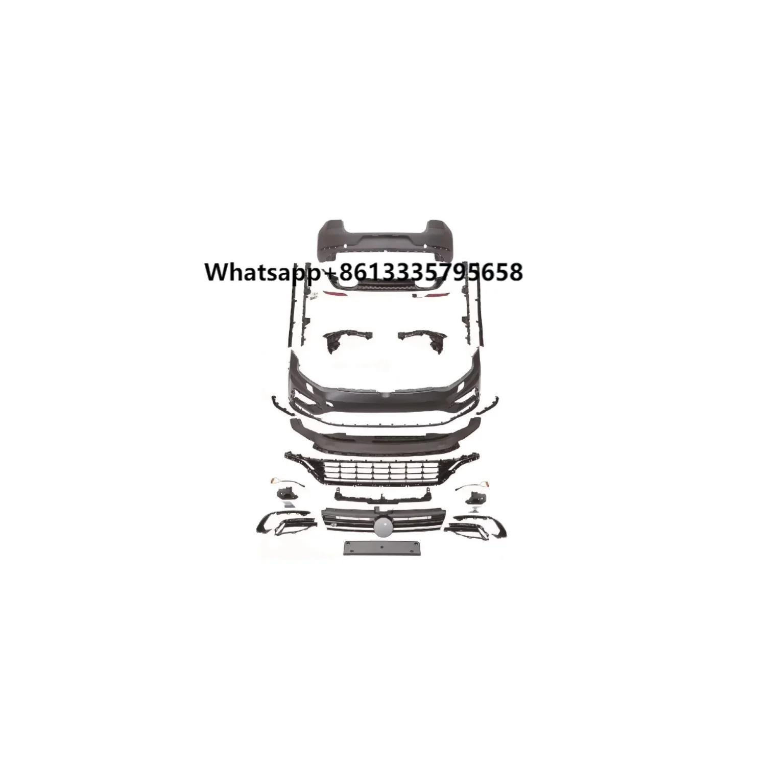 

For Golf 7 Upgraded to the Golf 7.5R Front Bumper Taillight Fog Light Frame Car Kit Assembly