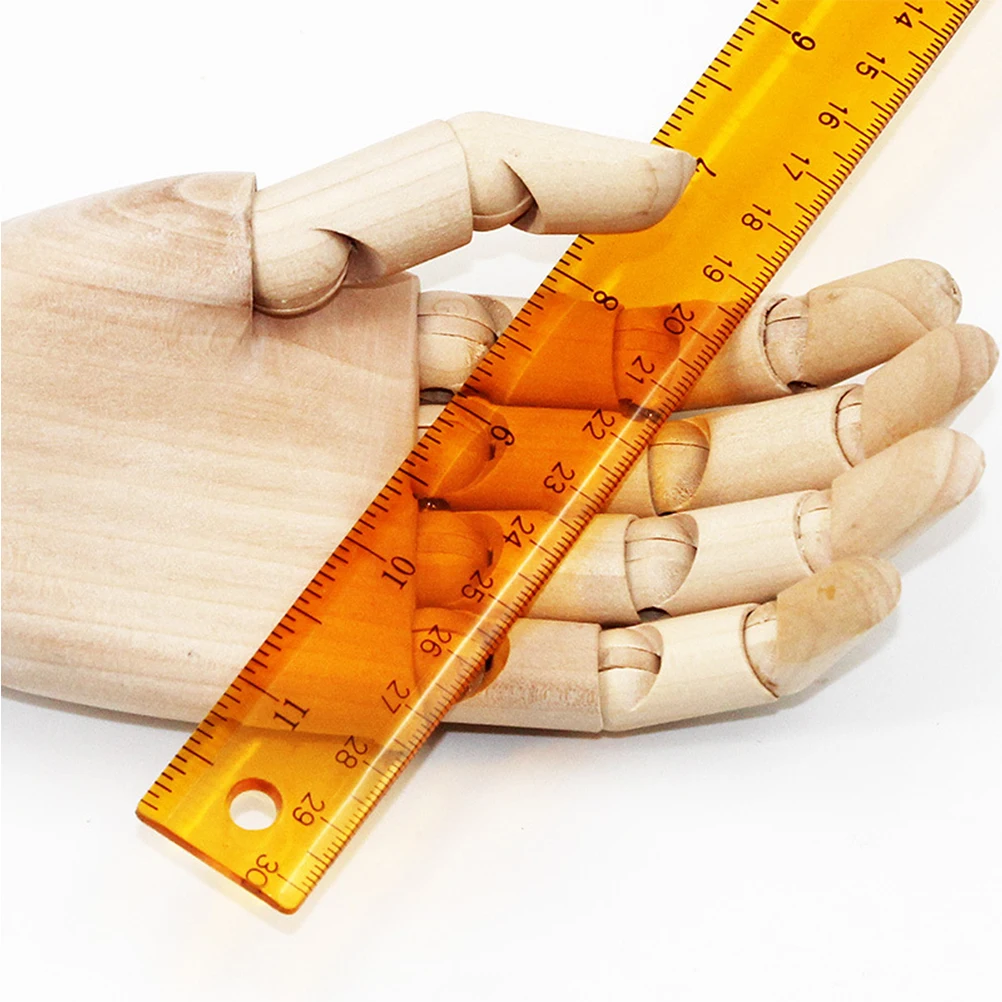 

2PCS Ruler Double Scale Measuring Tool Precision Drafting Student Engineer Plastic Storage Friendly Drafting Tools