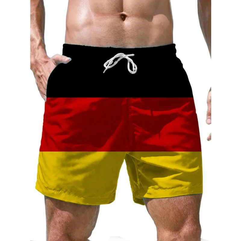 2026 Summer Printed Fashion Casual Personalized Color Blocked Shorts Adult and Children's Quick Drying Sports Shorts