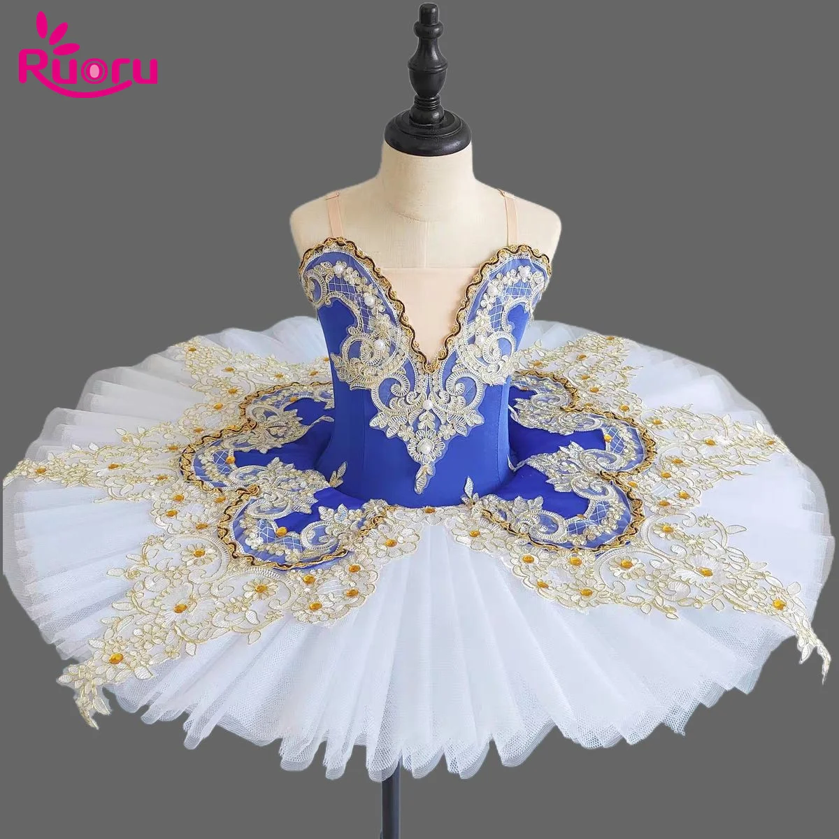 

Ruoru Adult Kids Girls Professional Ballet Tutu Dress Women Princess Platter Pancake Swan Lake Ballerina Stage Dance Costume