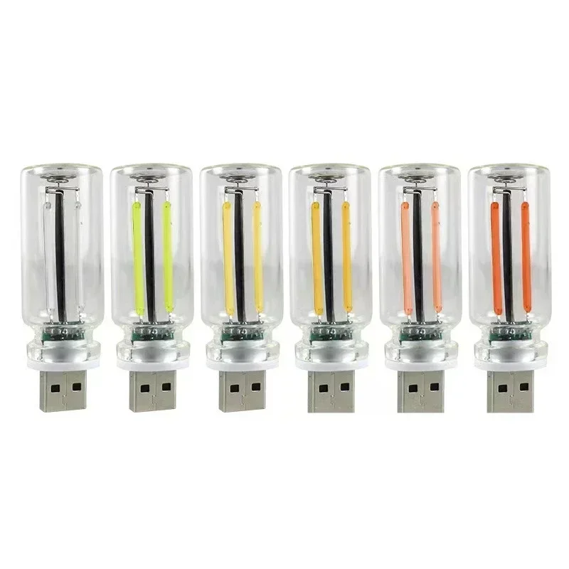 Ampoule à Filament tactile USB à intensité variable, verre LED coloré 5V, veilleuse rétro Edison, décoration de voiture, jouets de décoration de chambre à coucher