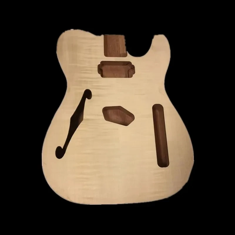 DIY Electric Guitar Body Mahogany Flame Maple Veneer Unfinished Electric Guitar