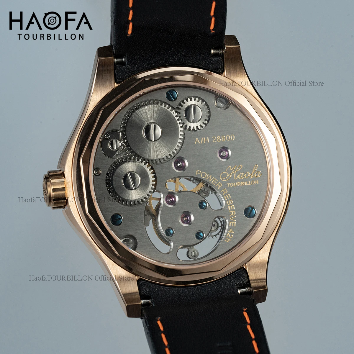 Haofa Large Number Dial Flying Tourbillon Watch Men Manual Movement Mechanical Sapphire Mens Watch Luxury Waterproof 1089