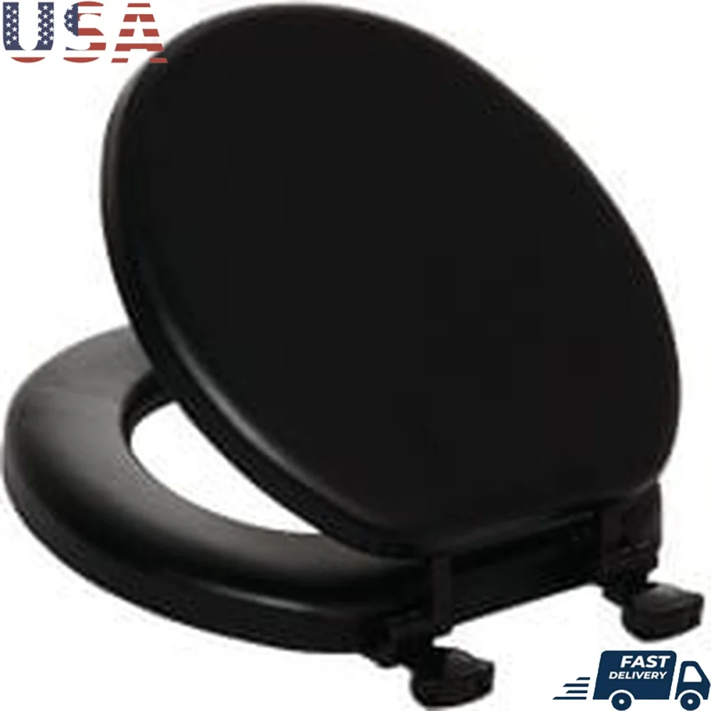 

Круглое мягкое сиденье для унитаза, мягкий виниловый формованный деревянный сердечник, универсальный дизайн, сантехника для ванной комнаты, простая установка, современный домашний декор