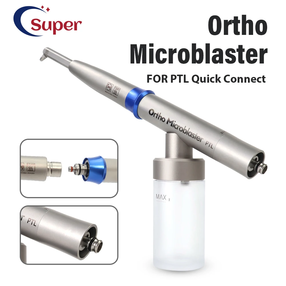 Dental 2in1 Aluminum Oxide Sandblaster with Internal Water Spray Micro Blaster Alumina Gun Fit N*K PTL connect Air Polisher Tool