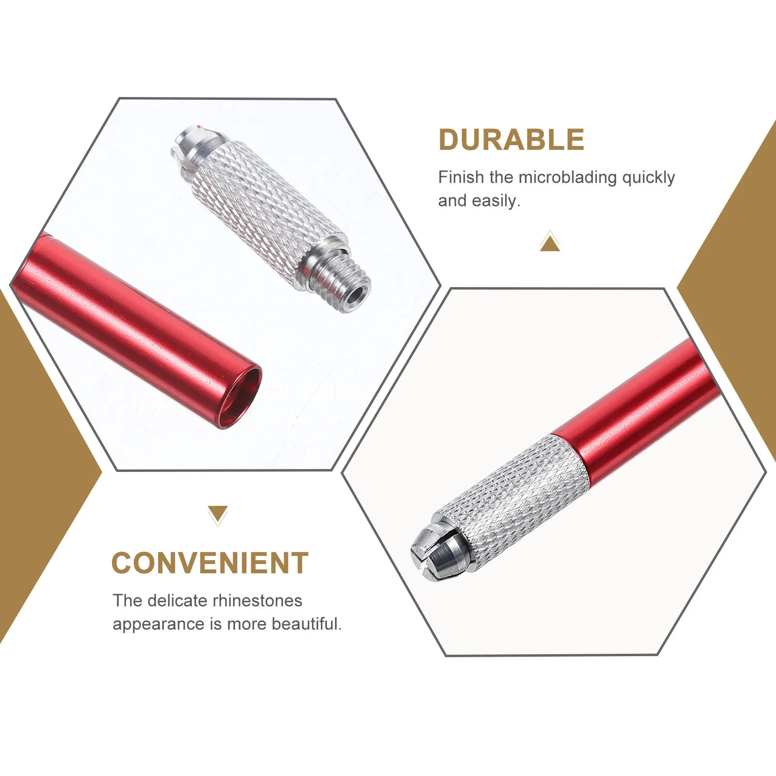 Luxury Rhinestone Eyebrow Microblading Pen Dual End Tattooing Tool for Permanent Brows Fast Easy Application Dual Head Tattooing