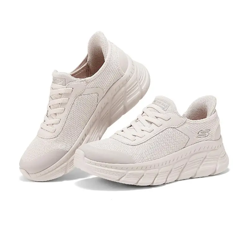 

Женская обувь Skechers, сетчатые кроссовки, модная прогулочная обувь, тренировочная амортизирующая удобная дышащая повседневная обувь для бега 117391-Wht