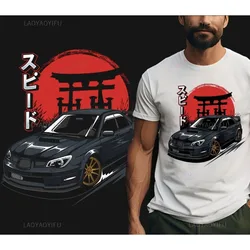 New Summer Men’s Mountain Subie Forester STi Funny Forester SG9 Classic 100%cotton T-Shirt Casual Boy Tees Black Subaru STI Tops