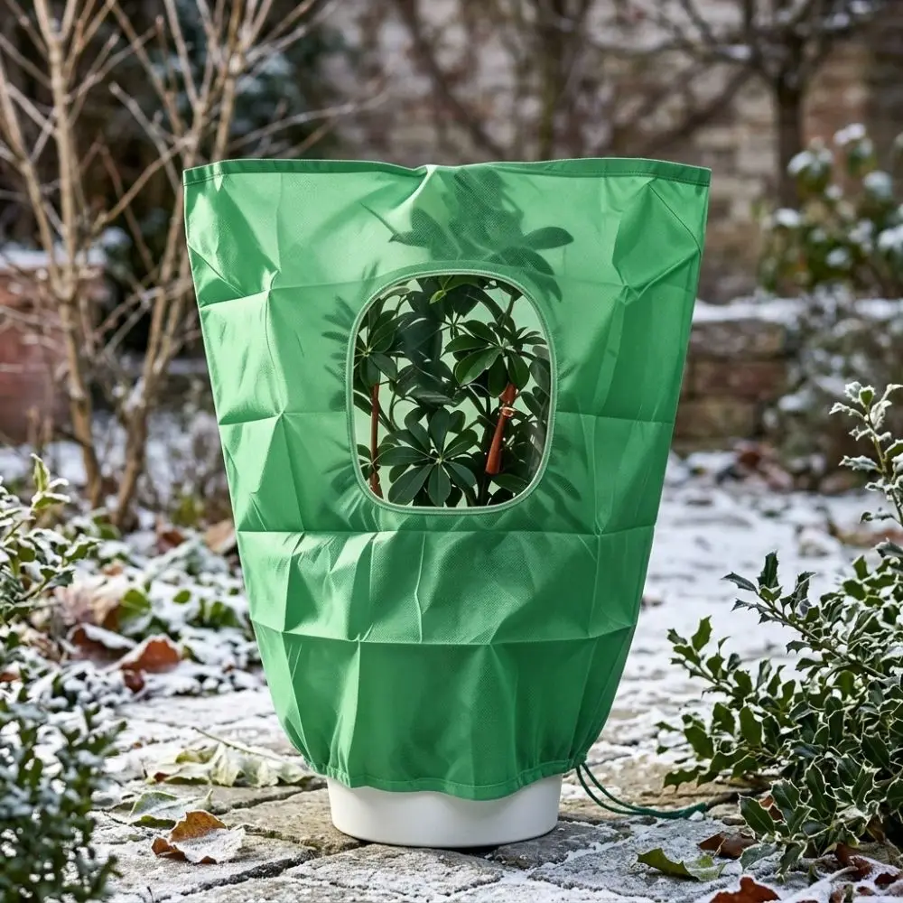 Transparent Window Plant Frost Protection Cover With Zipper Cold Resistant Tree Anti-Freeze Cover Anti-Insect View Window