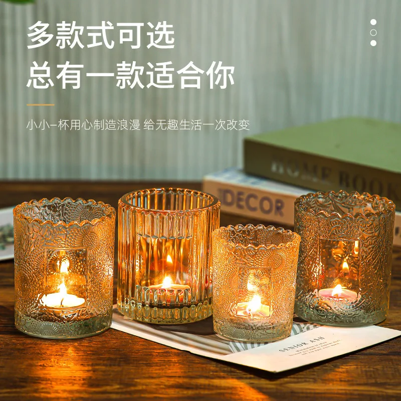Glass Candle Cup Holder 3