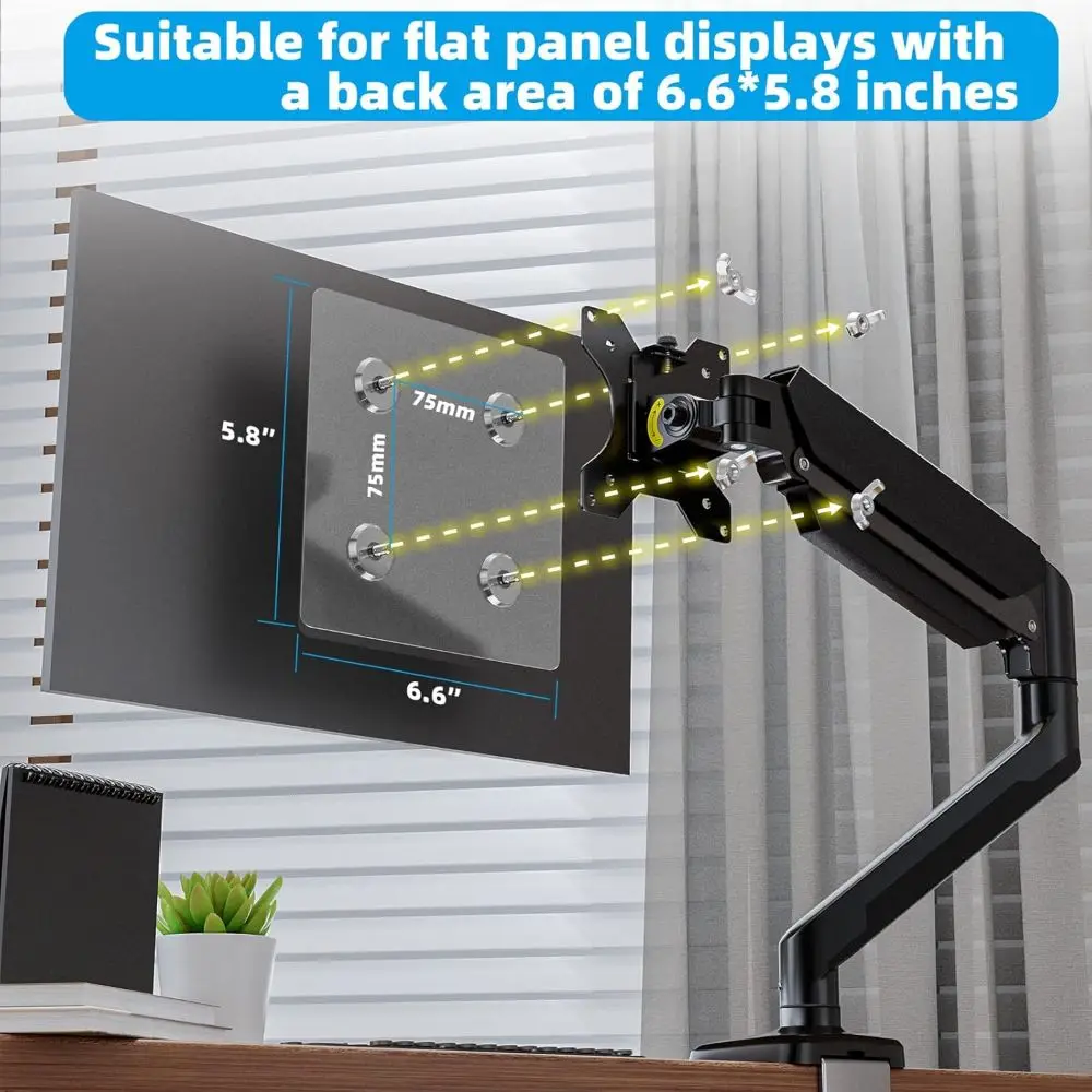Self Adhesive Monitor Mount Adapter Plate No Drill Strong Load Bearing VESA Mounting Adapter Kit Easy Installation