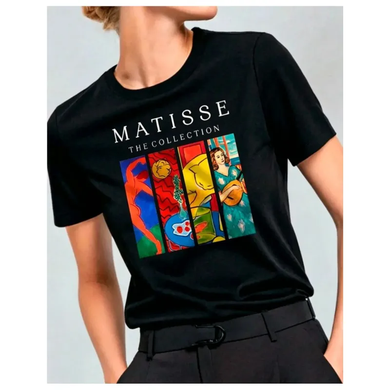 Spring Summer Cotton Women's T-shirts Print Beautiful Art Unique Clothes For Women Daily Office Study Casual Short Sleeved