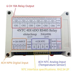 多機能ネットワークバス,NTC RTU,MODBUS RTU, PLCリモートコントロール,アナログデジタルエキスパンダー,4A-4DI-6DO, 14CH