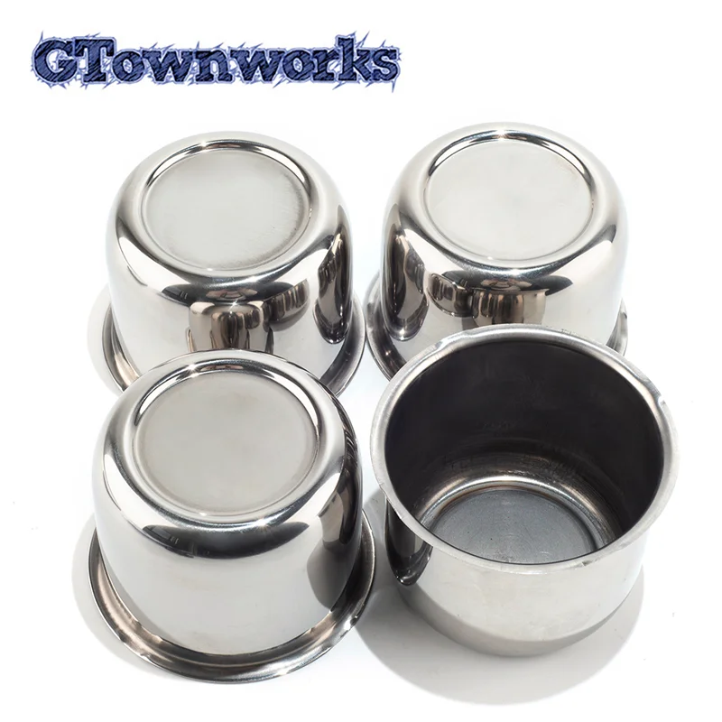 

GTownworks 2pcs/4pcs 79mm Stainless Push Through Hub Center Caps For 3.11" Trailer/Truck Rims Center Bore 2.28" Tall Accessories