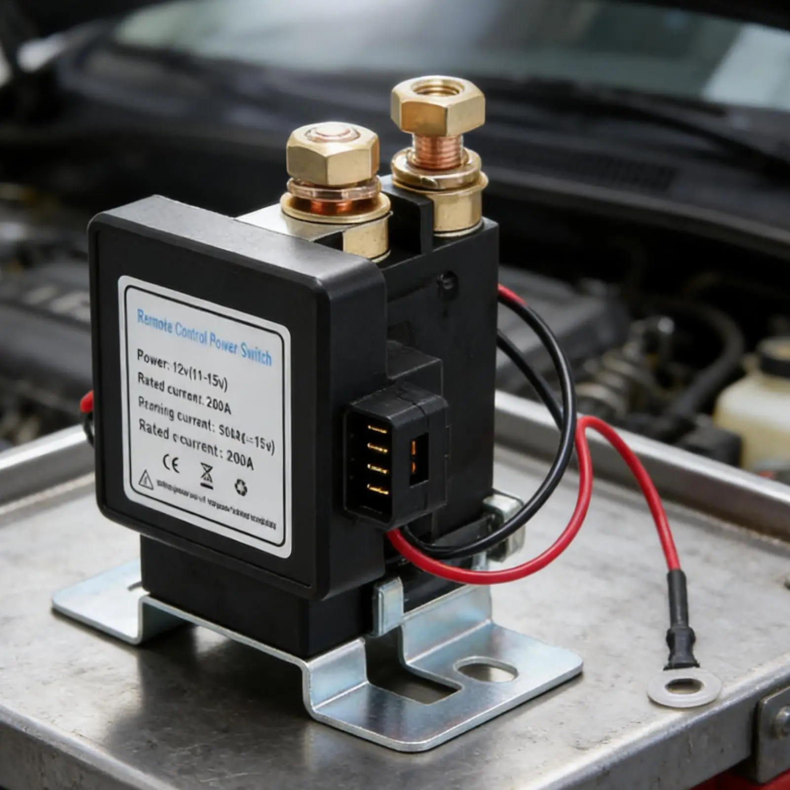 

Remote Battery Disconnect Switches With Knob Emergency Power Cut-Off For Vehicle Security & Maintenance For Car, RV, Truck, SUV