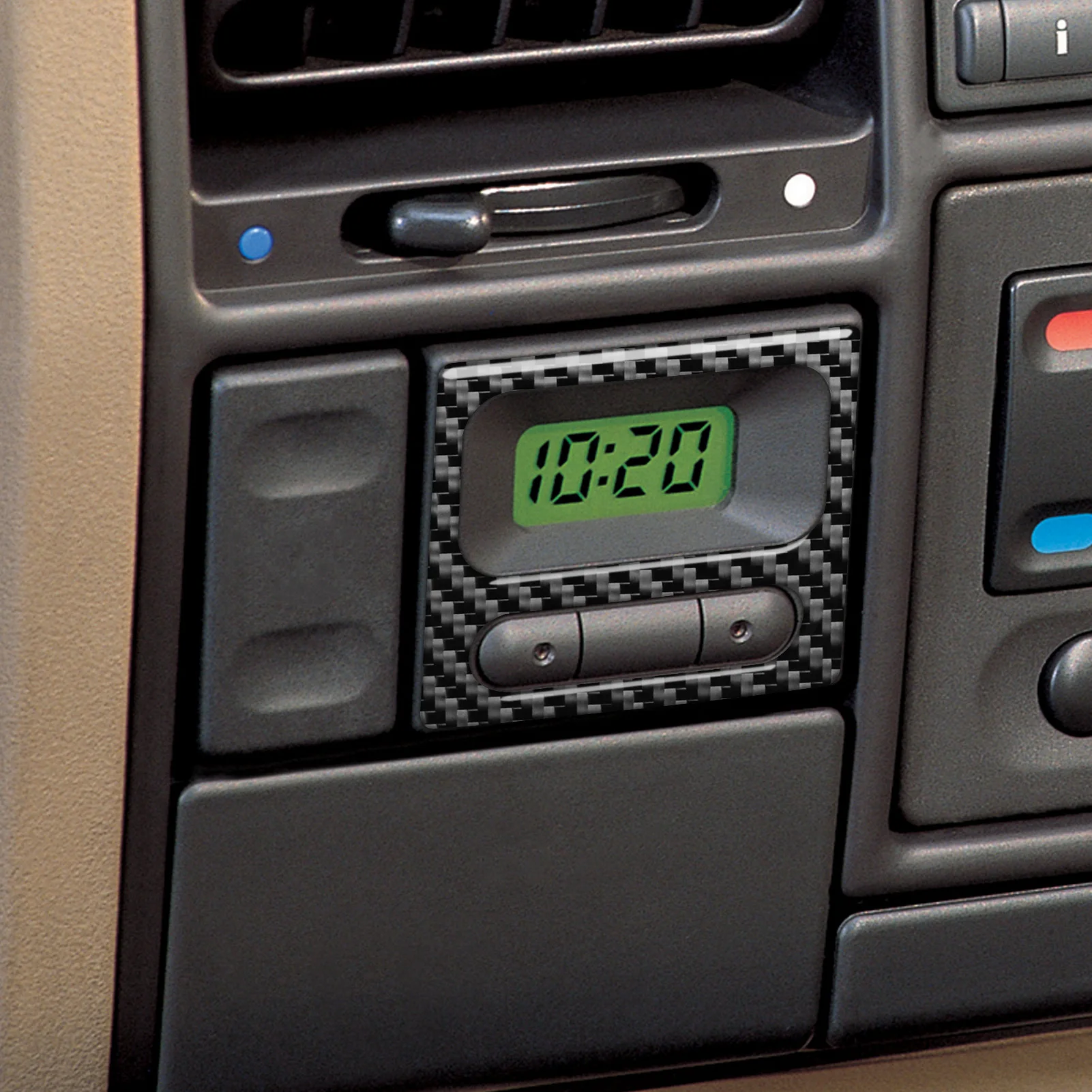 For Land Rover Discovery 1994 1995 1996 1997 1998 1999 2000 2001 2002 2003 2004 Real Carbon Fiber Clock Panel Trim