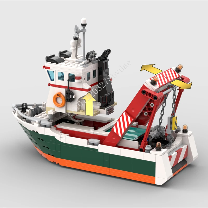 4468 قطعة جزيرة هاربور الإيطالية MOC streetview عطلة الألغاز مجموعات العمارة الجمعية عيد الميلاد عيد ميلاد لعبة هدية للأطفال الذين تتراوح أعمارهم بين