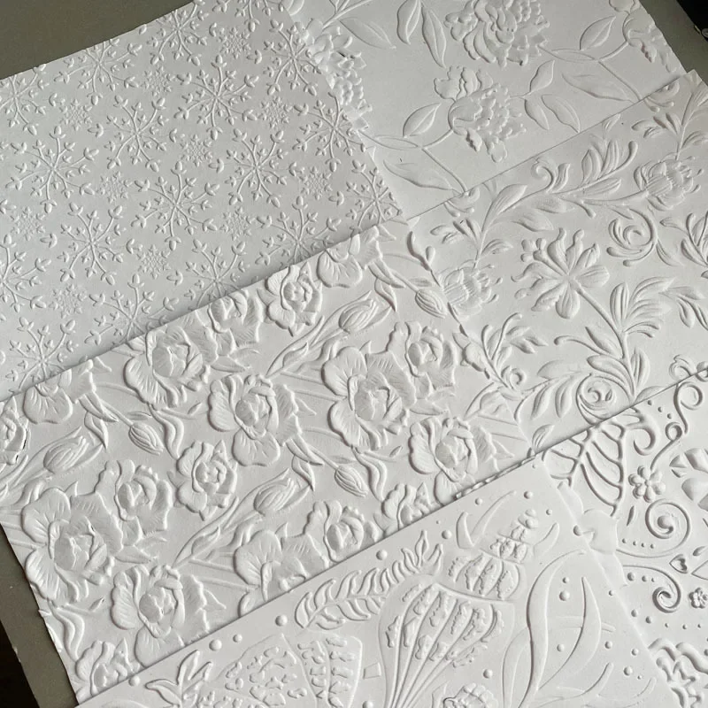 New 2023 Embossing Folder Transparent 3D Plastic Plates Design for DIY Paper Card Decoration Embossing Cutting Dies Scrapbooking