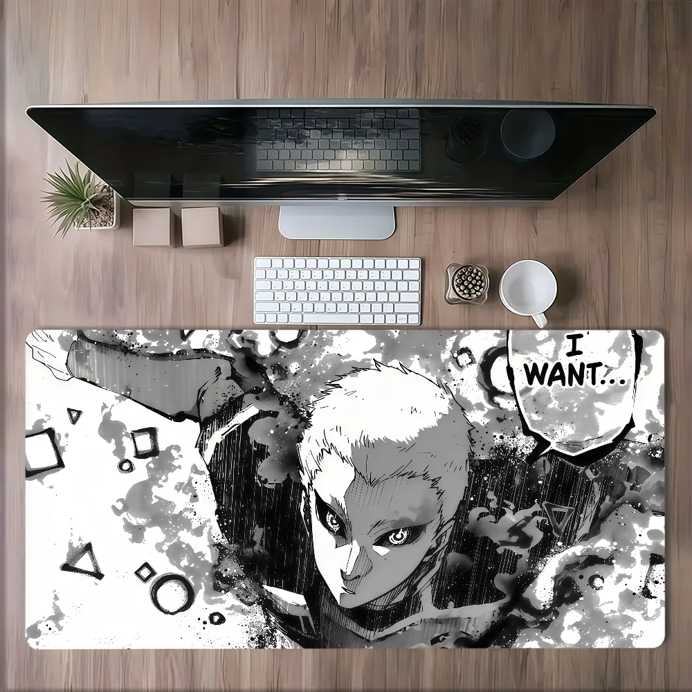 

Коврик для мыши с изображением персонажей аниме и манги B-Blue L-Lock N-Noel Noa, нескользящий, с прошитыми краями, утолщенный, для настольного компьютера, большой, для игр, офиса, учебы
