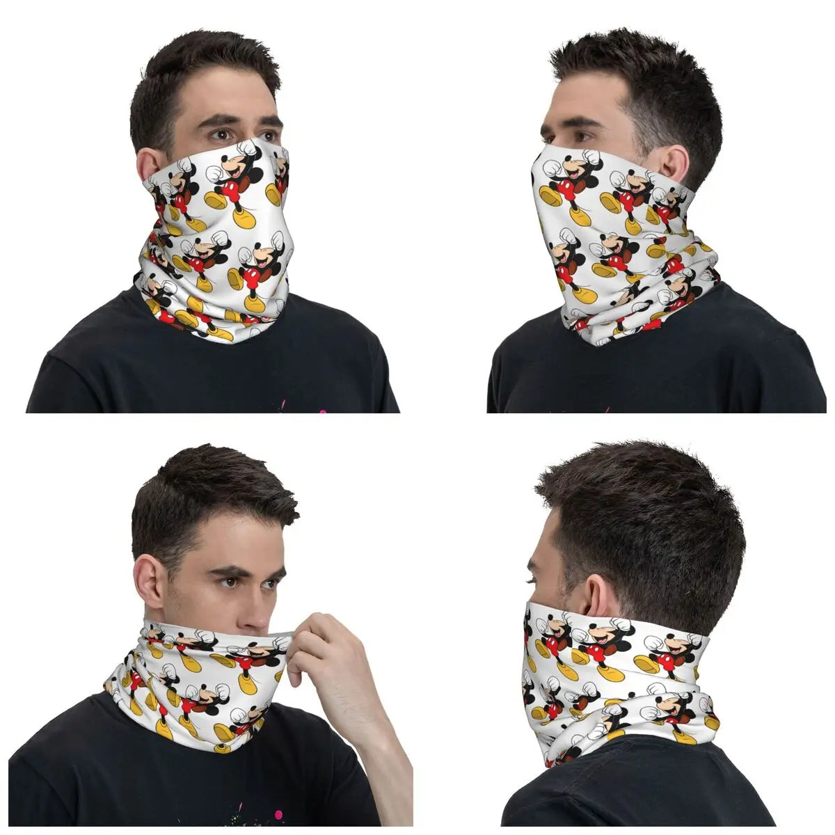 Balaclava para esportes ao ar livre, feliz meckey mouse, máscara de ciclismo, capa de pescoço, máscara tática, diversão, equitação, pesca, cachecóis de proteção