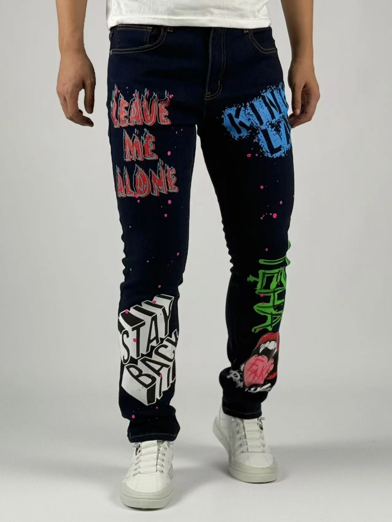 Marque King Jeans - Y2K classique et polyvalente adaptée aux fêtes et aux mariages imprimés à la mode et à la mode