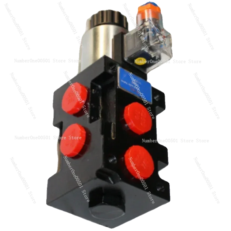 HSV6 Selective Flow Diverter Valve Oil Switch  Drainage Valve 12V24V Optional Huasheng Hydraulic 2-position 6-way
