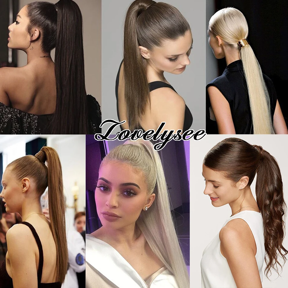 Proximité Wstring Ponytail Extensions de cheveux humains, réinitialisation in Straight, Remy Ponytail, Natural Document Hair, 160 g