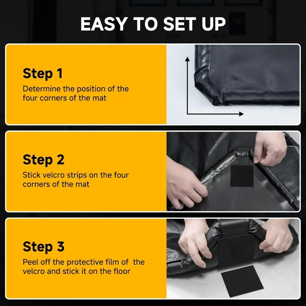 Karpet Garasi Anti Air Tahan Lama untuk Perlindungan Kendaraan, Alas Parkir Anti Selip 7'9 x 18', Pelindung Lantai Bawah Mobil