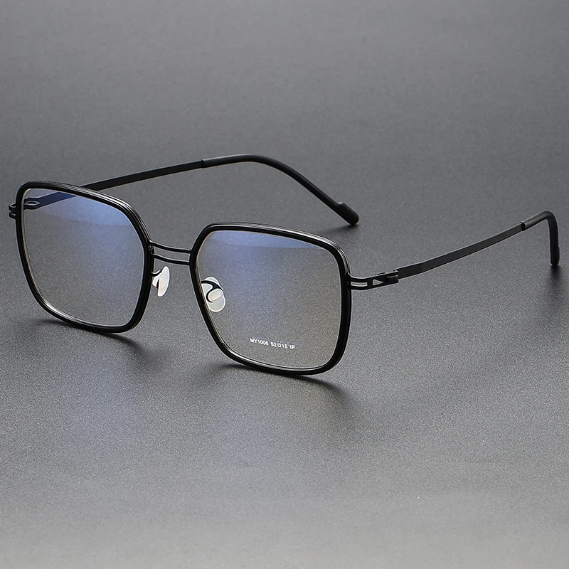 Germany Polygon Men Glasses Frames Fashion Pilot MY1006 Ultra-light 143mm Oversize Eyeglasses Double Beam Eyewear Spectacle