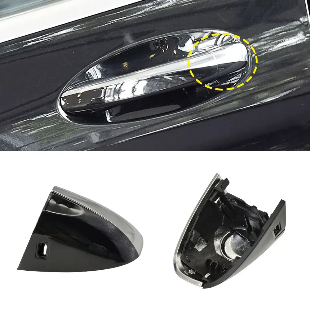 Auto Front Left Exterior Door Pull Handle Key Cap Trim Cover for Mercedes Benz A B C E S GLC GLE Class W118 W205 W213 W247 W253 view 3