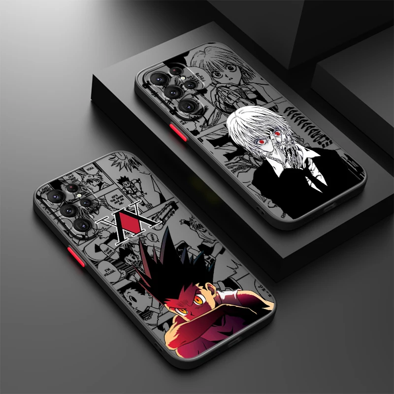 Hunter×Hunter Anime For Samsung S24 S23 S22 S21 S20 S10 FE Note 20 10 Ultra Lite Plus Frosted Translucent Phone Case