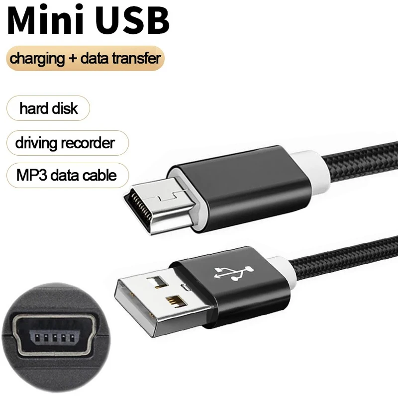 High Quality 80cm USB 2.0 A male to MINI B V3 5 PIN 5P Sync data charging charger cables For MP3 MP4 Digital Cameras