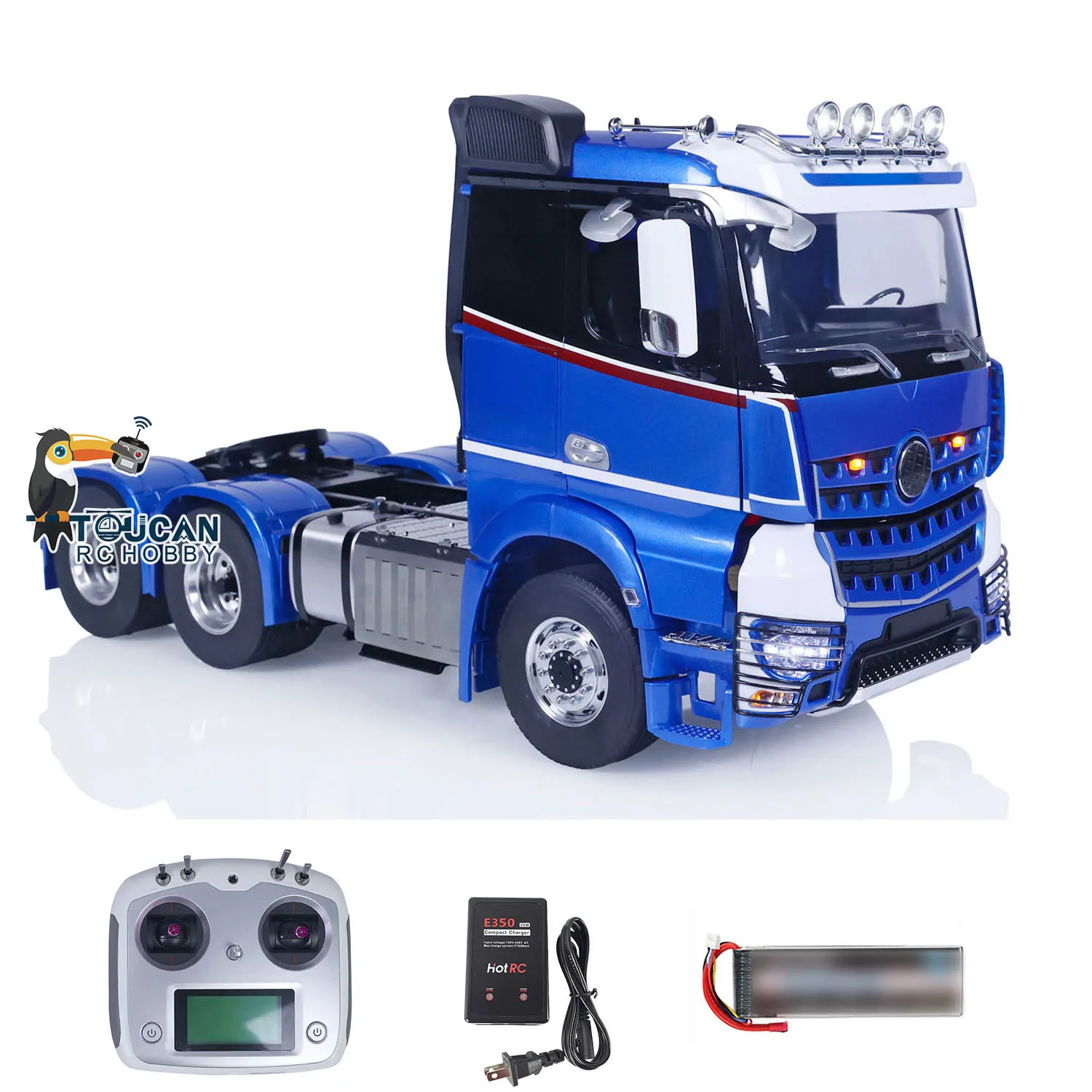 

6x6 LESU RC Tractor Truck RTR 1/14 Radio Control Car I6S 2-speed Gearbox Light Sound Customized Model TOUCAN HOBBY THZH1623