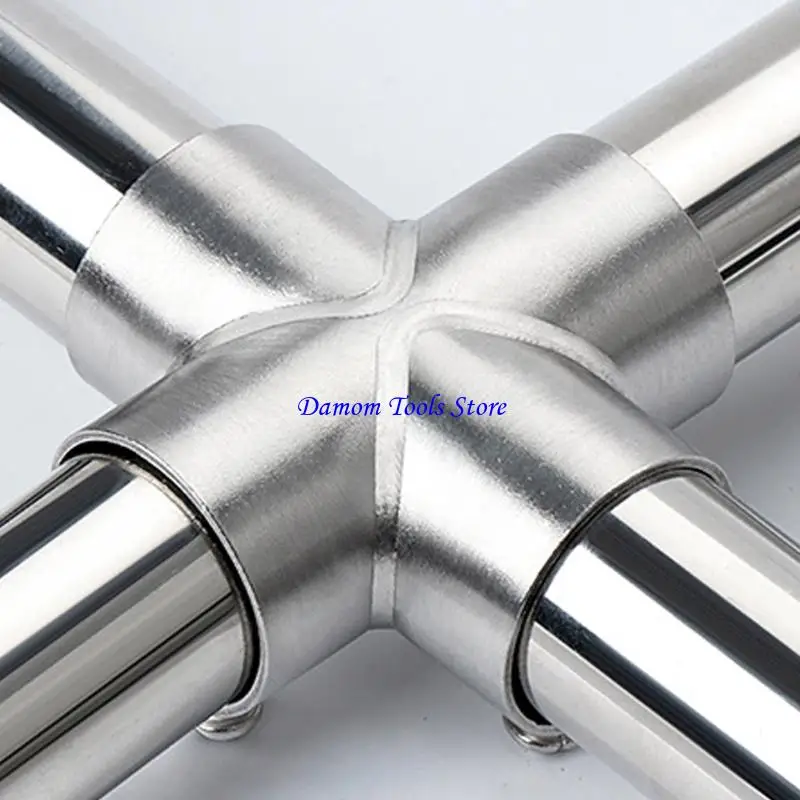 57BE Round Tubing Adapter Stainless Steel Round Tube Pipe Fitting Easy to Install