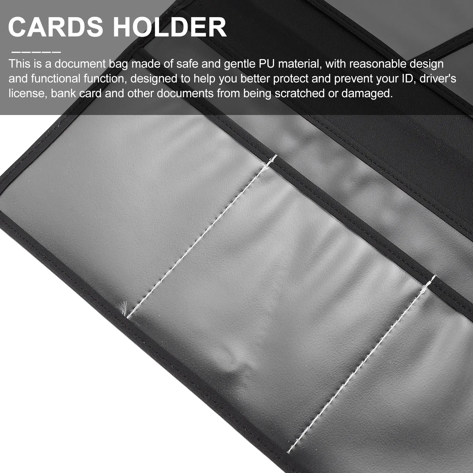 

1 шт. защитный чехол для страховых документов из ПУ, держатель для карт, сумка для хранения, для деловых поездок и офисного использования