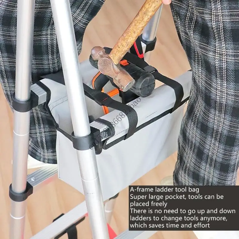 H7EA MultiFunctional Tool Bag For Folding Ladders For Home Repairs Construction Sites Outdoor Work Tool Bag Case